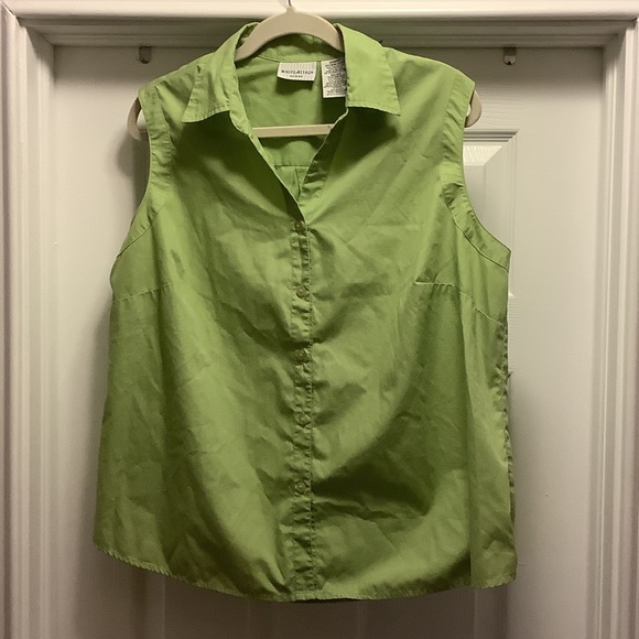 White Stag Tops - White Stag Light Green Sleeveless Blouse